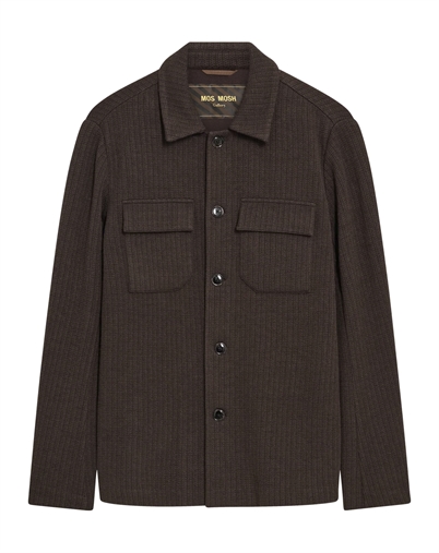 Mos Mosh Gallery - MMGAustin Knit Overshirt - Black Coffee